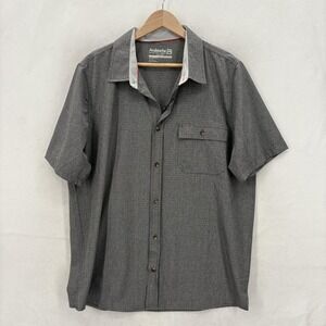 Avalanche Shirt Mens Large Gray Short Sleeve Woven Stretch Outdoor Travel Trail